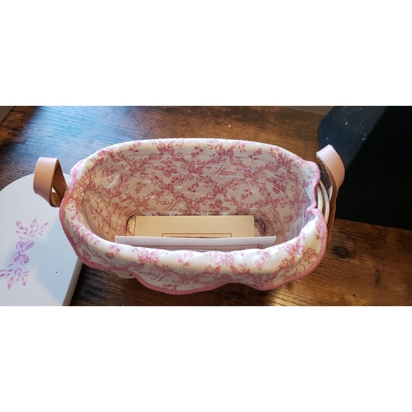 Longaberger Oval Basket - W/ White Wash - Signed MSB 2005 - Horizon of Hope - Picture 9 of 12